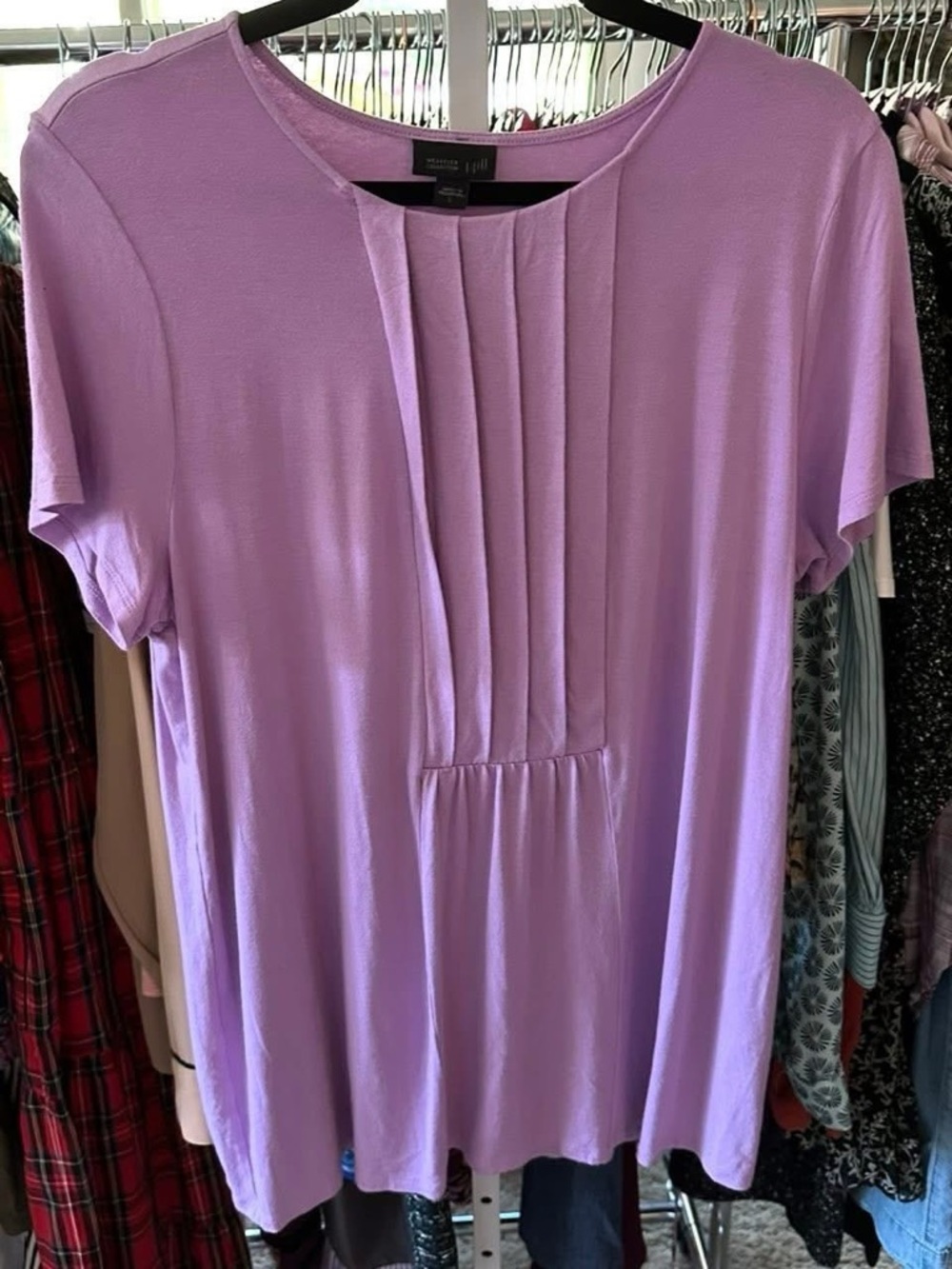 J. Jill Wearever purple tee top Sz L